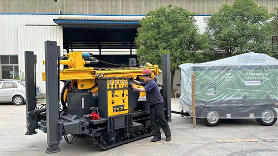 Water well drilling rig and diesel air compressor successfully delivered